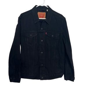 Levi's jean jacket black trucker L